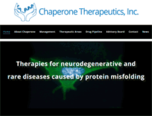 Tablet Screenshot of chaperonetherapeutics.com